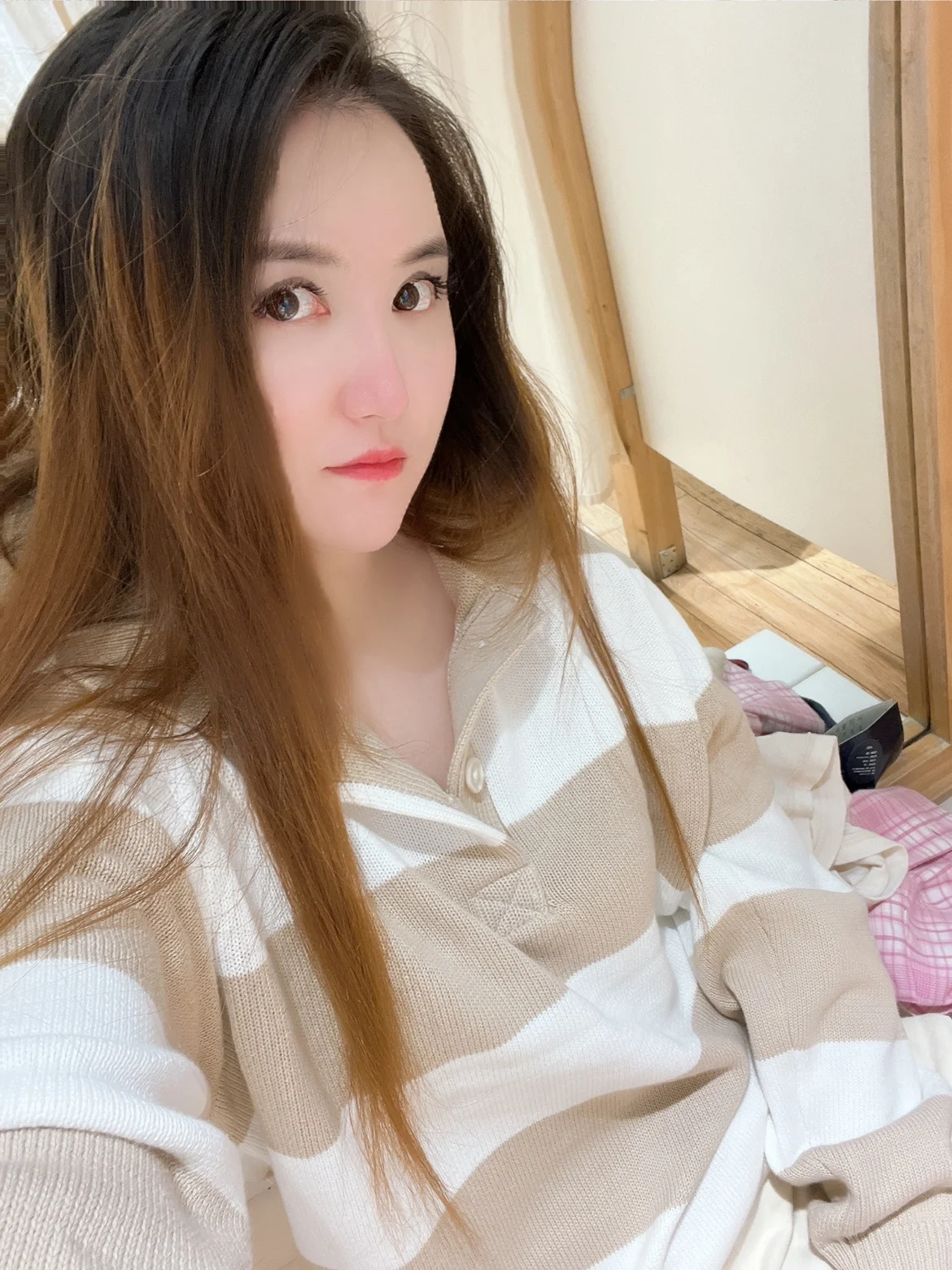 Brandy BM Новый американский поло-воротник в консервативном стиле полосатый свитер