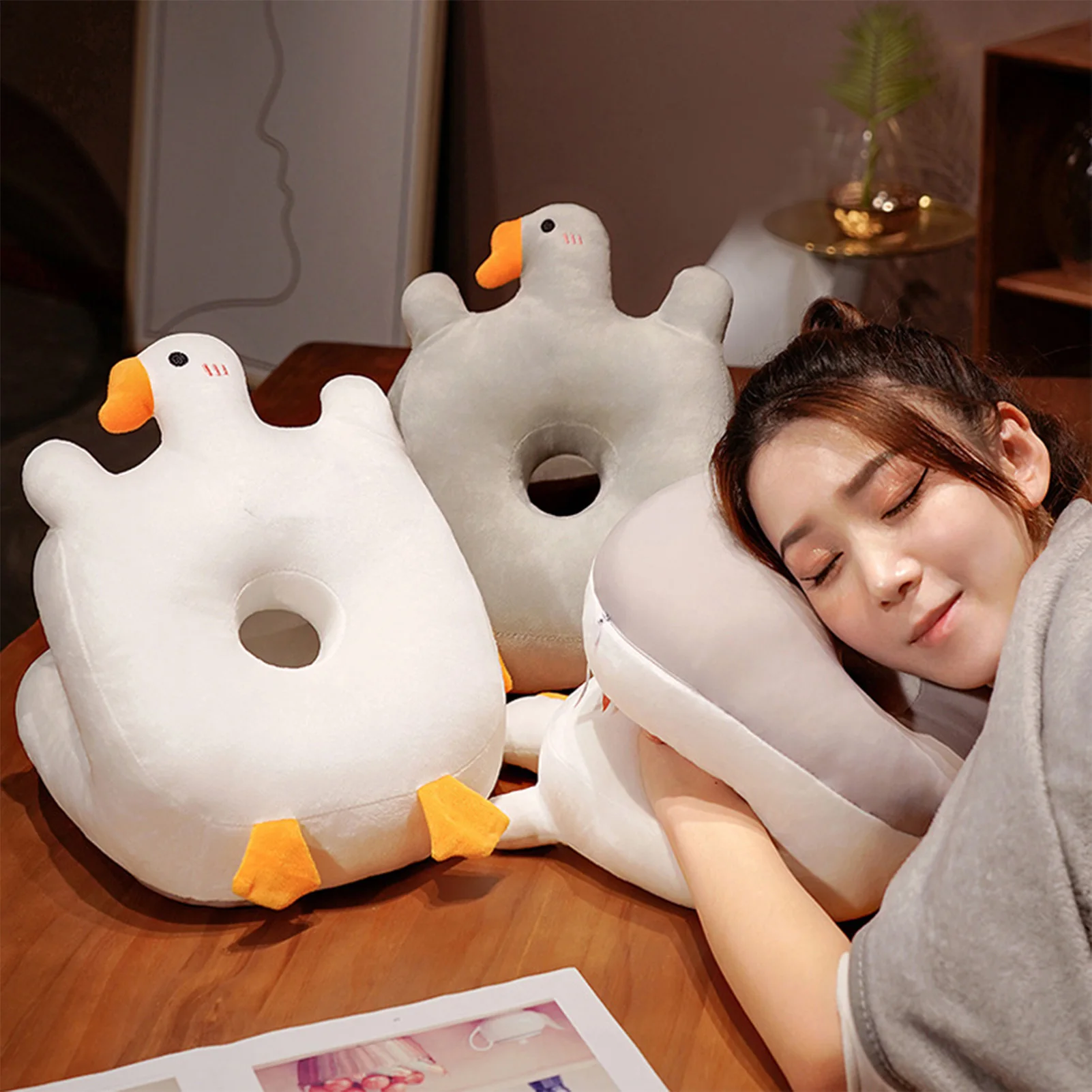 

Плюшевая подушка для сна, мультяшное животное, Настольная Подушка для сна, многофункциональная мягкая плюшевая подушка для сна