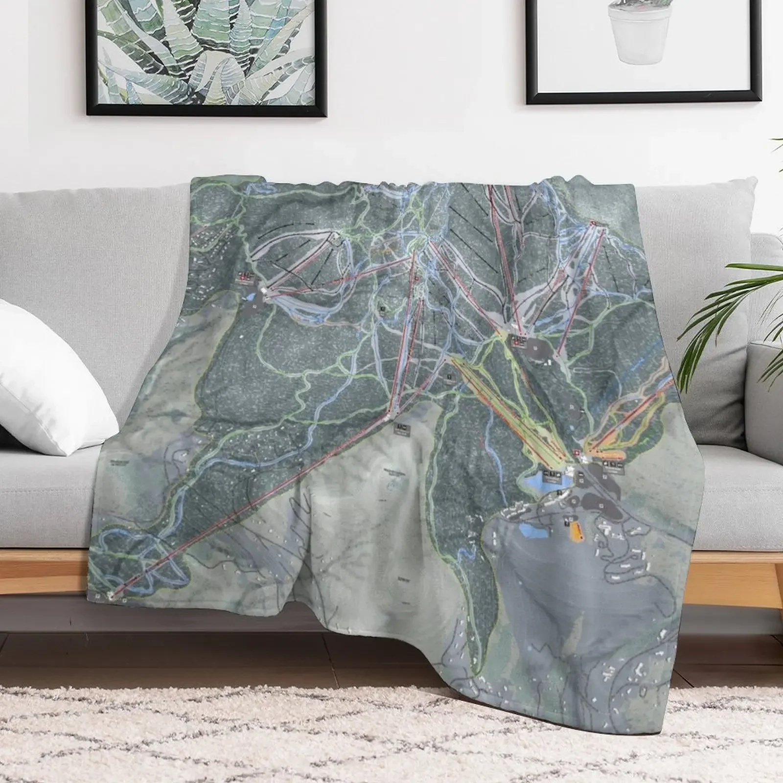 Одеяло Killington Resort Trail Map многоцелевое для малышей большие одеяла диванов