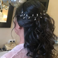 a415 crystal headband rhinestone wedding hair vine bride tiara handmade women headpiece queen headwear bridal headdress