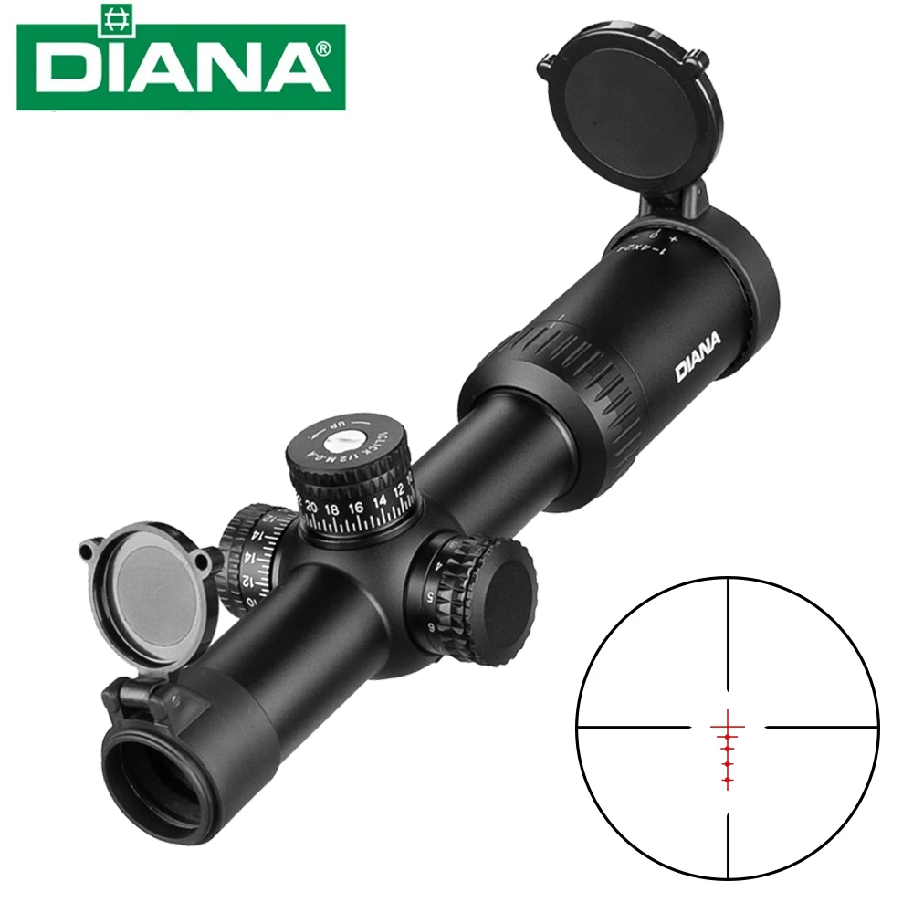

Тактический охотничий оптический прицел Diana 1-4X24 Sfp для спорта на открытом воздухе