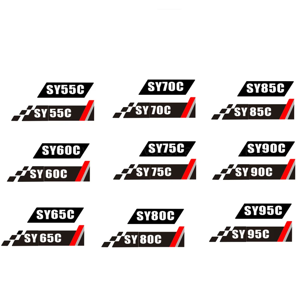 

Запчасти для экскаватора Sany, наклейка на модель боковой двери автомобиля SY60/65/70/75/80/85/90/95/135/155/215/285/295/305-10 автомобильных наклеек