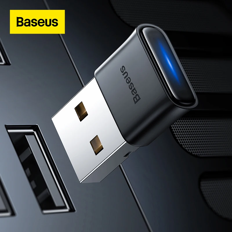 Baseus USB Bluetooth адаптер передатчик беспроводной 5 0 для ПК ноутбука динамик
