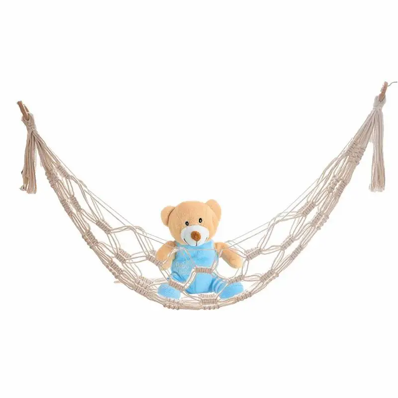 

Stuffed Animal Hammock Toy Net Bag Plush Toy Handwoven Lace Hammock Bedroom Corner Organizer Net For Neatly Organizing Kid's