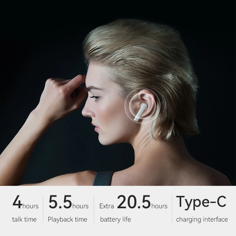 TWS-наушники HAYLOU GT6 с поддержкой Bluetooth V5.2 12 мм | Электроника