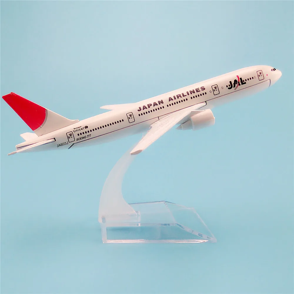 16cm Metal Alloy Plane Model Air JAL Japan Airlines Boeing 777 B777 Airways Airlines Airplane Model w Stand Aircraft   Gift images - 6