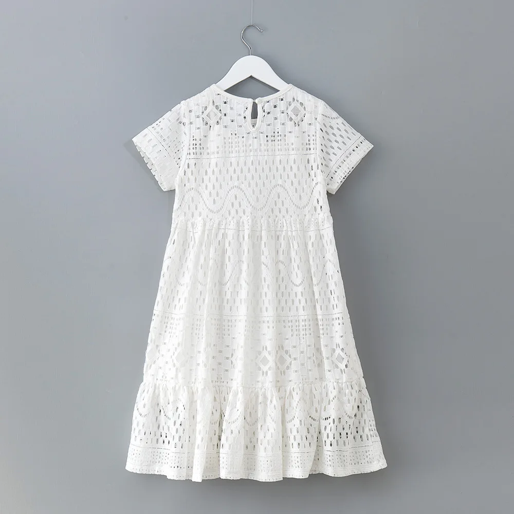 2022 New Cotton Summer Dress For Girls White Ruffles Teenage Dresses Children Big Girl Knee Length Teen Clothing With Vest | Детская
