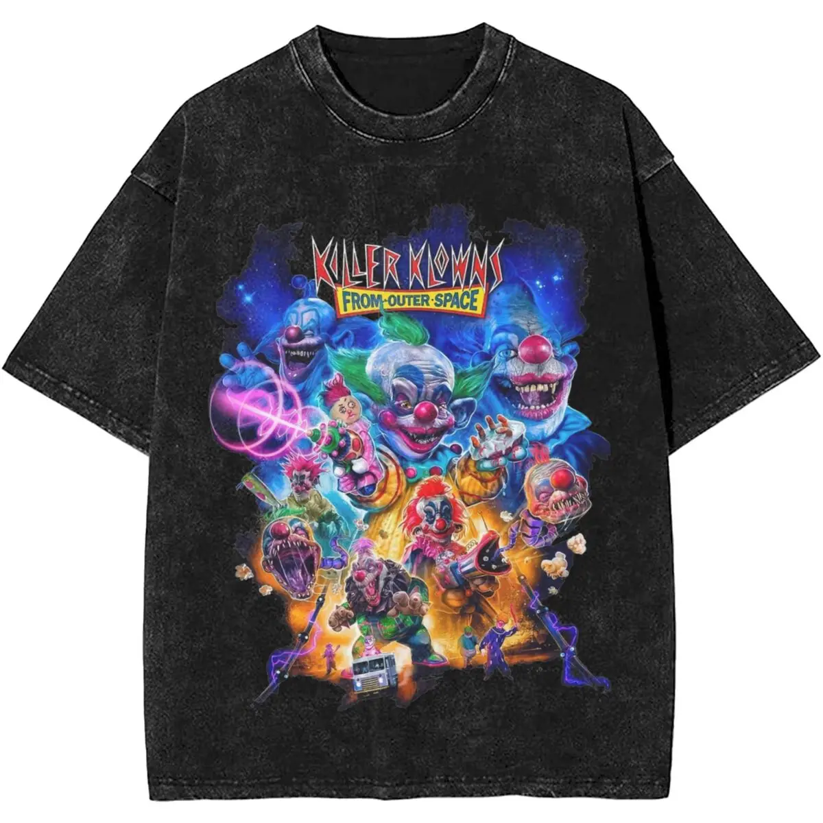 Футболка с принтом из фильма Killer Klowns потертая футболка уличная одежда в стиле