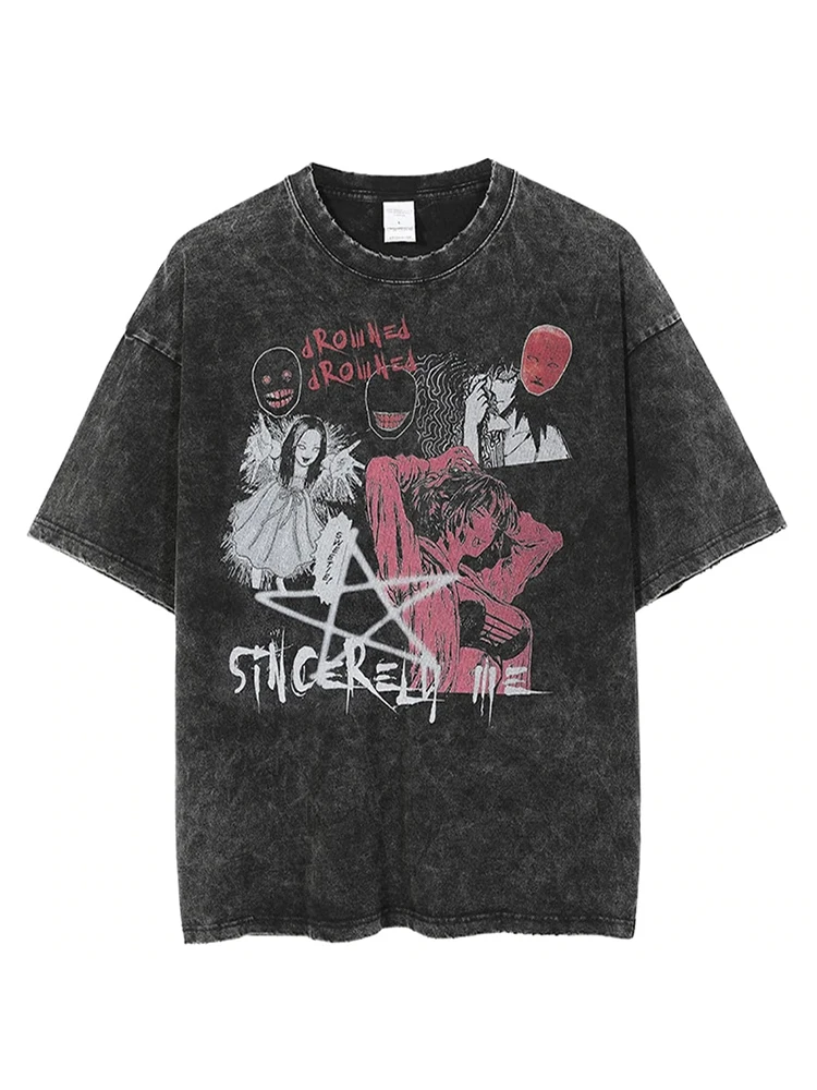 

summer cotton t-shirt for women high quality black streetwear man loose tee