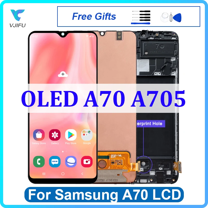 

Экран AMOLED 6,7 дюйма для Samsung Galaxy A70 A705, ЖК-дисплей A705F SM-A705F, сенсорная панель, дигитайзер в сборе, замена, ремонт