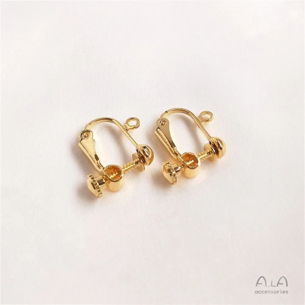 14K18K Золотая силиконовая заглушка для ушей DIY ушной крючок игла модифицированный