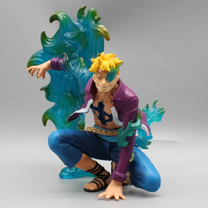 

19cm Anime One Piece Phoenix Marco Squatting Action Figure Car Decor Manga Statue Pvc Collection Model Figurine Toy Doll Gift