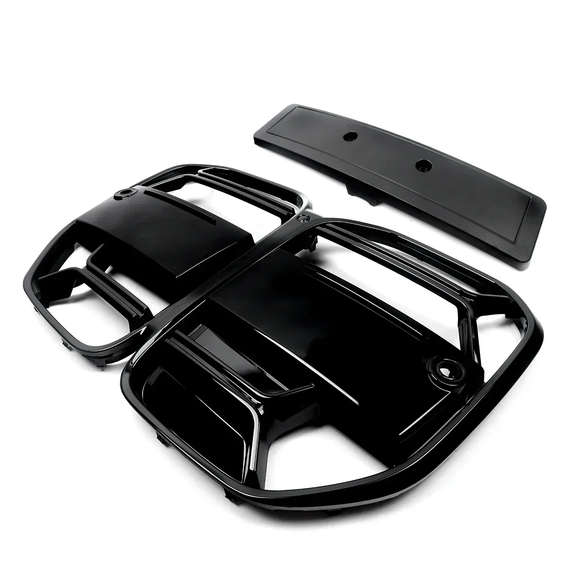 Фото Решетка радиатора переднего бампера MAGICKIT, сетка для BMW 4 серии G22 G23 2021-2023, глянцевые черные автомобильные аксессуары, передняя решетка №2
