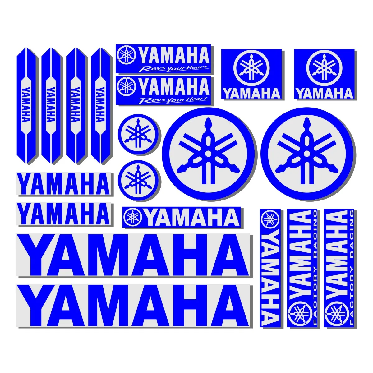 Виниловые светоотражающие наклейки Yamaha Набор наклеек с логотипом мотоцикла бак