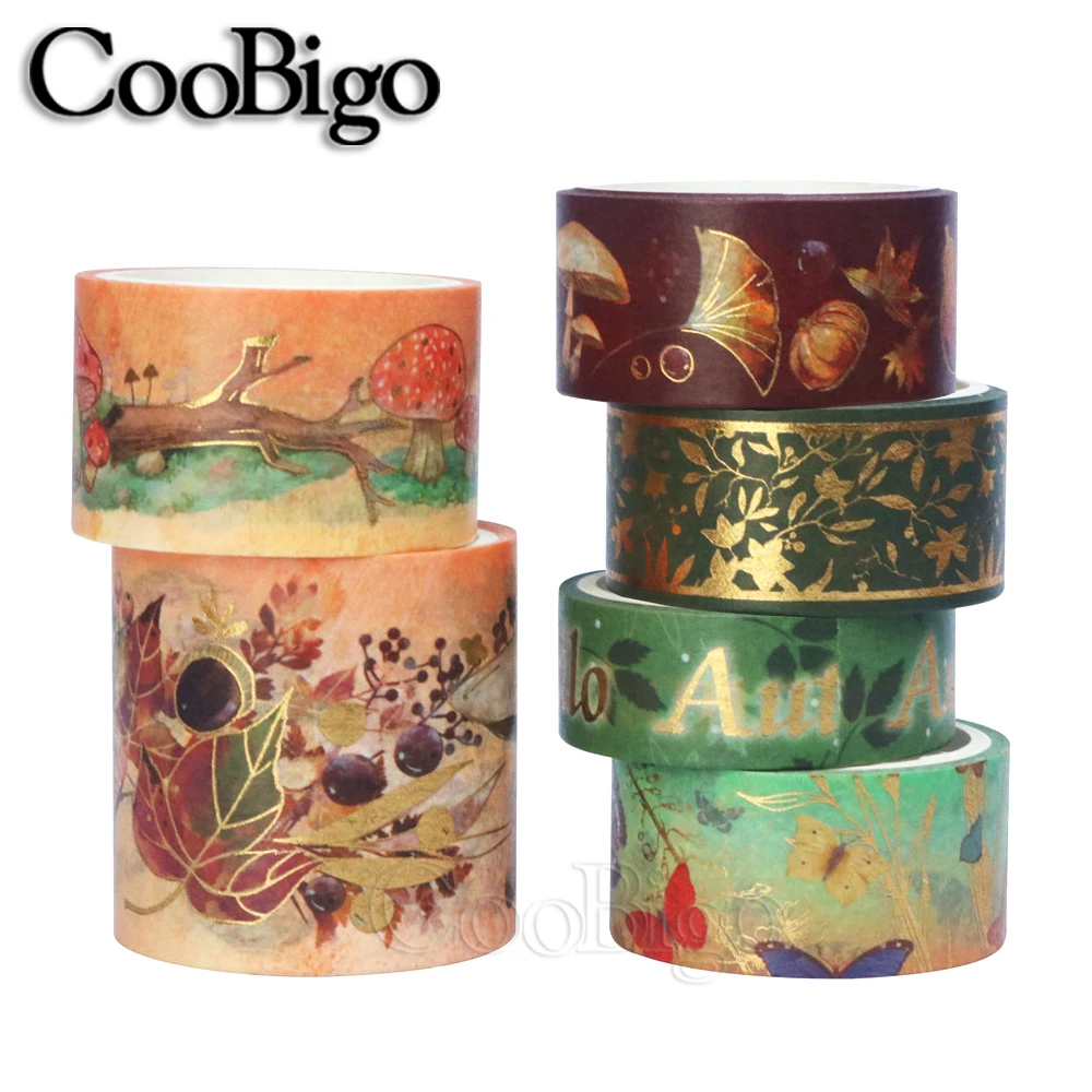 

Осенний набор лент Washi 6 рулонов