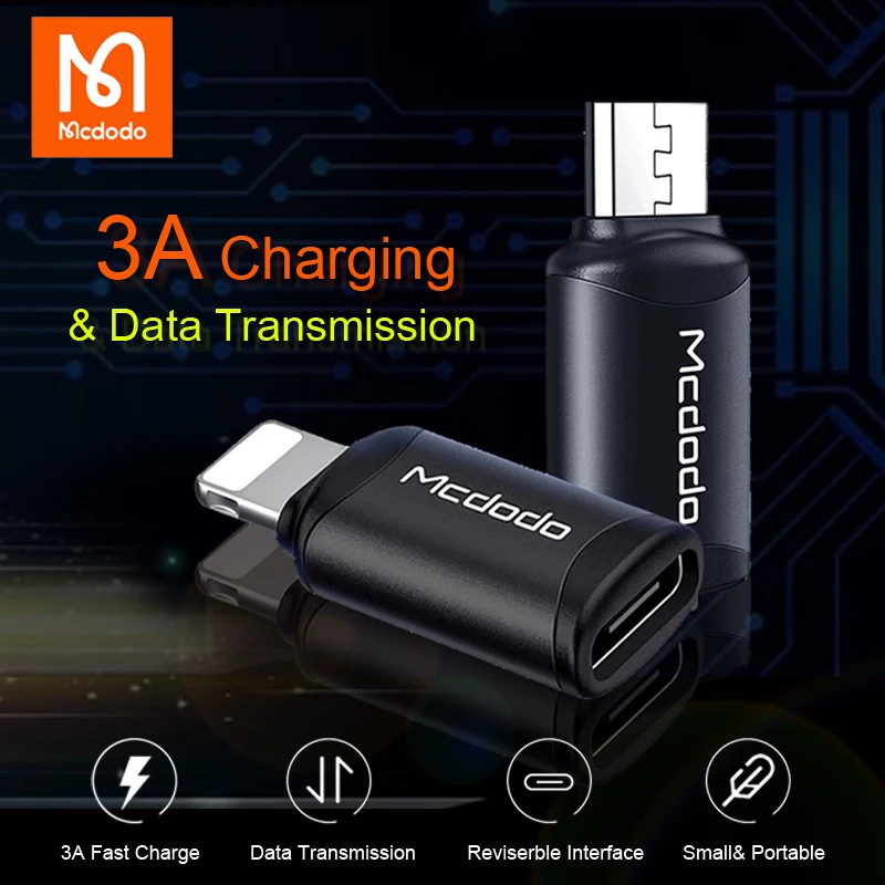 Адаптер зарядный Mcdodo OTG USB Type-C на Lightning кабель передачи данных для iPhone 13 12 11 Pro Max X XS