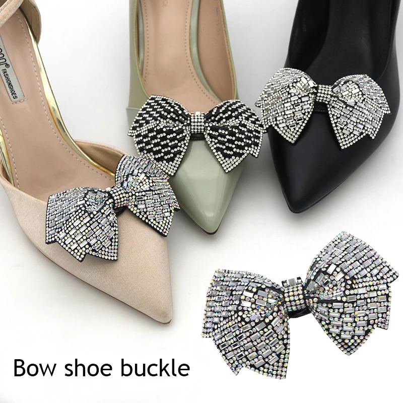 

1Pcs Crystal Rhinestones Wedding Party Prom Bow Shoe Clips Buckles Decorations DIY Craft Shoes Accessories For Bride Women