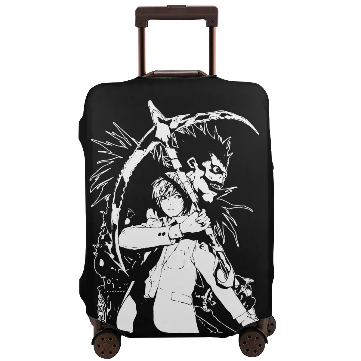 

Death Note Yagami Light Travel Luggage Protective Case Washable Suitcase Luggage Cover Thicken Dust Cover Polyester Baggage