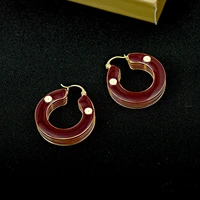 2022 new premium multilayer womens earrings punk brass stereo design round fashion oil drop womens stud earrings