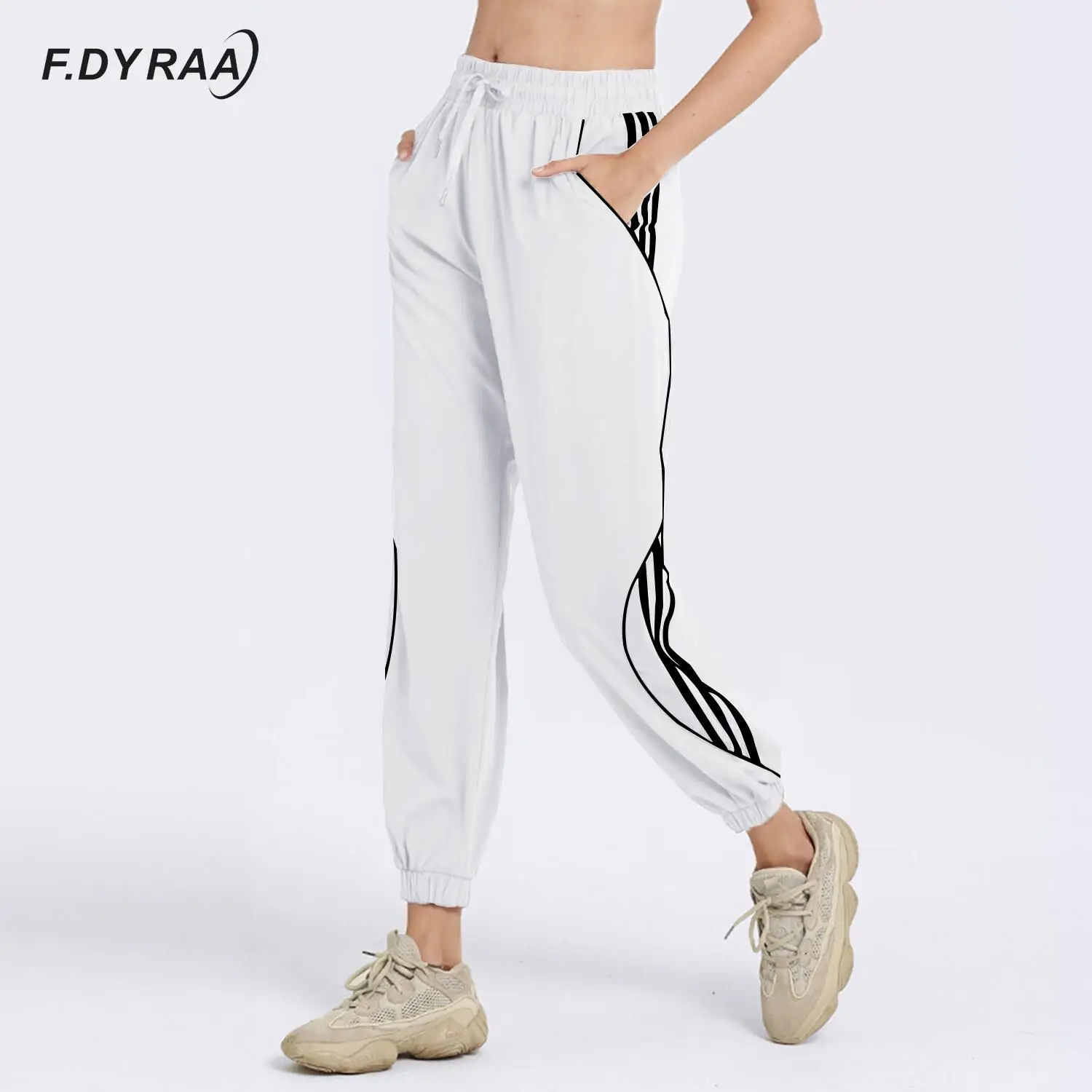 Jogging Sweatpants Women Fitness Running Training Gym Yoga Trousers Elastic Band Waist/Foot Loose Casual Sports Pants Sportswear