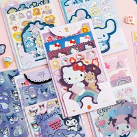kawaii sanrios hello kittys sticker my melody cartoon cinnamoroll kuromi cute sticker set decorative accessories toy for girls