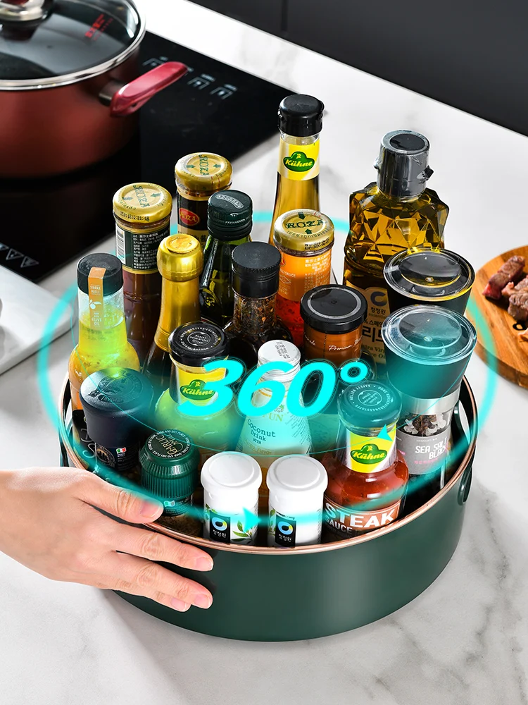 

Kitchen Spice Rack Table Rotating Storage Dedicated Multi-Function