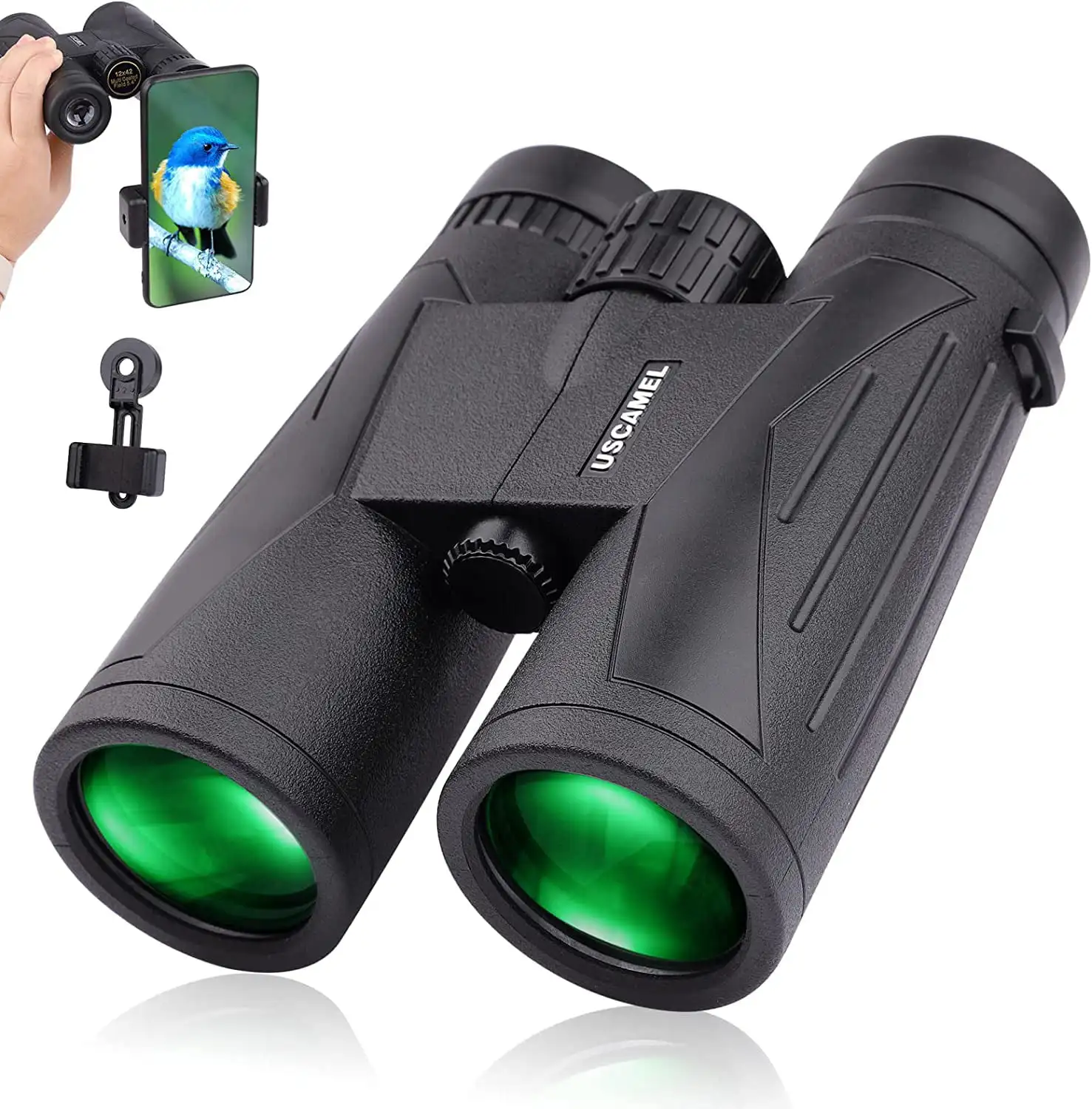 

10x42 Binoculars for Adults, Lightweight Binoculars with Low Light Vision, Compact Binoculars for Bird Watching Hunting Sports C