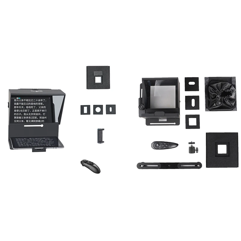 

Teleprompter,Teleprompter With Remote Control Portable Teleprompter For Mobile DSLR Camera Live Broadcast Recording