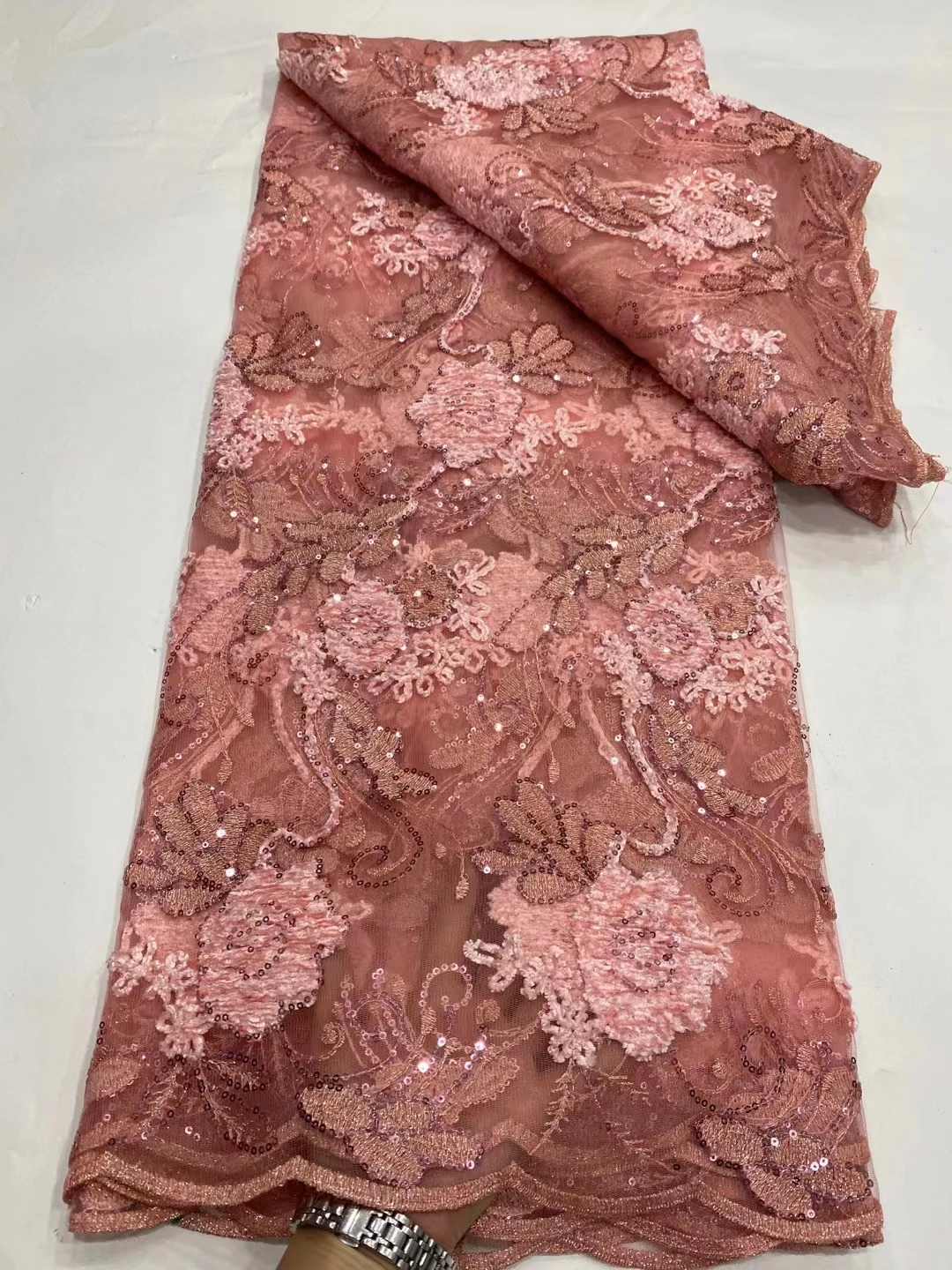 

2022 High Quality Fashion African Tulle Lace With Stones Fabric For Wedding Dress Party Sewing