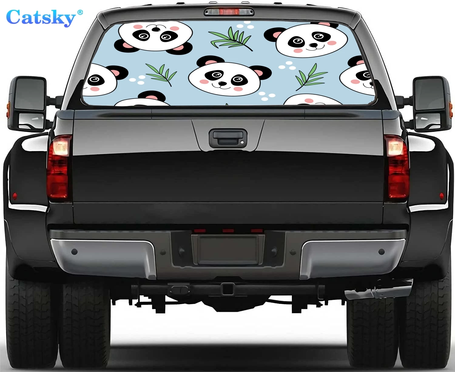 

Panda, panda animal,Car Rear Window Sticker Decoration,Perforated Window Film Decals for Truck Back Windshield,Decor for Car,