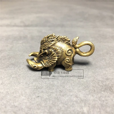 

Exquisite Antique Pure Copper Pig Ornament