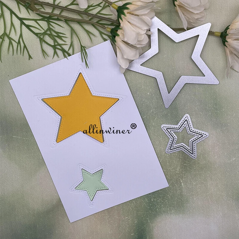 

Stars background frame Metal Cutting Dies Stencils Die Cut for DIY Scrapbooking Album Paper Card Embossing