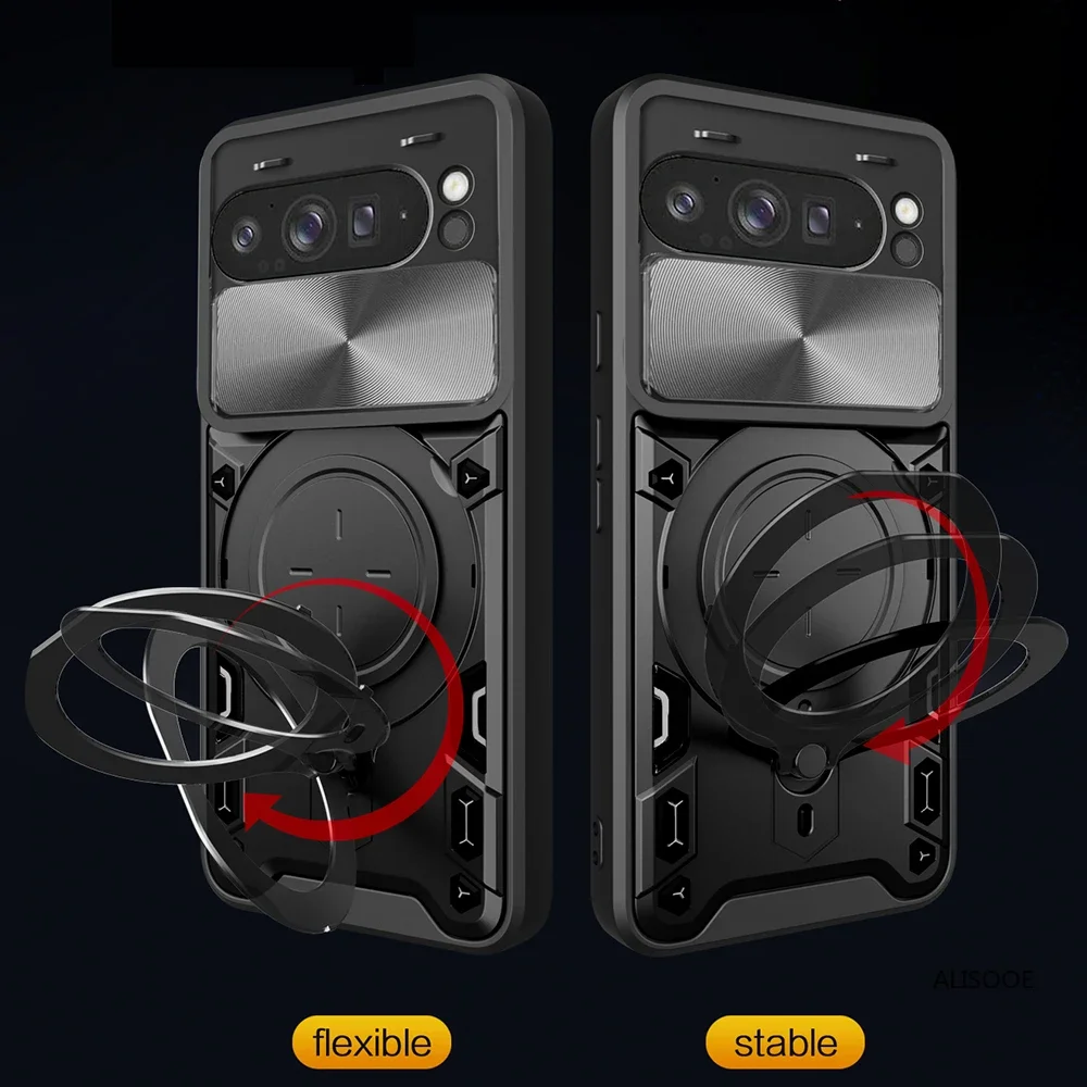 Магнитный чехол-подставка для Google Pixel 9 Pro XL противоударный чехол