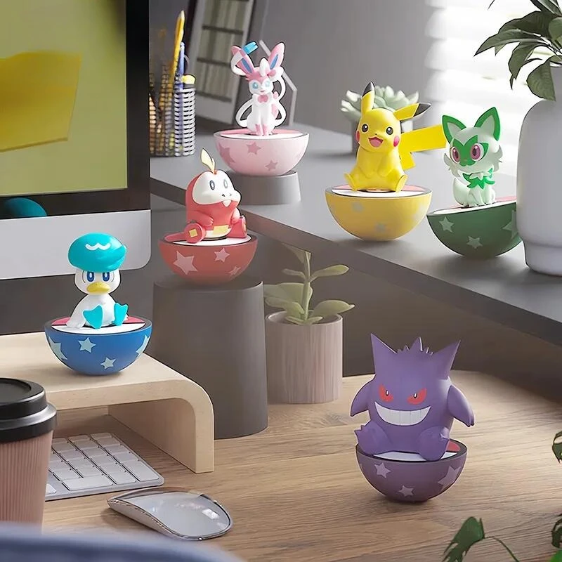 Piakchu Kawaii стакан модель игрушки Сильвеон Генгар Quaxly Fuecoco статуя ПВХ фигурка