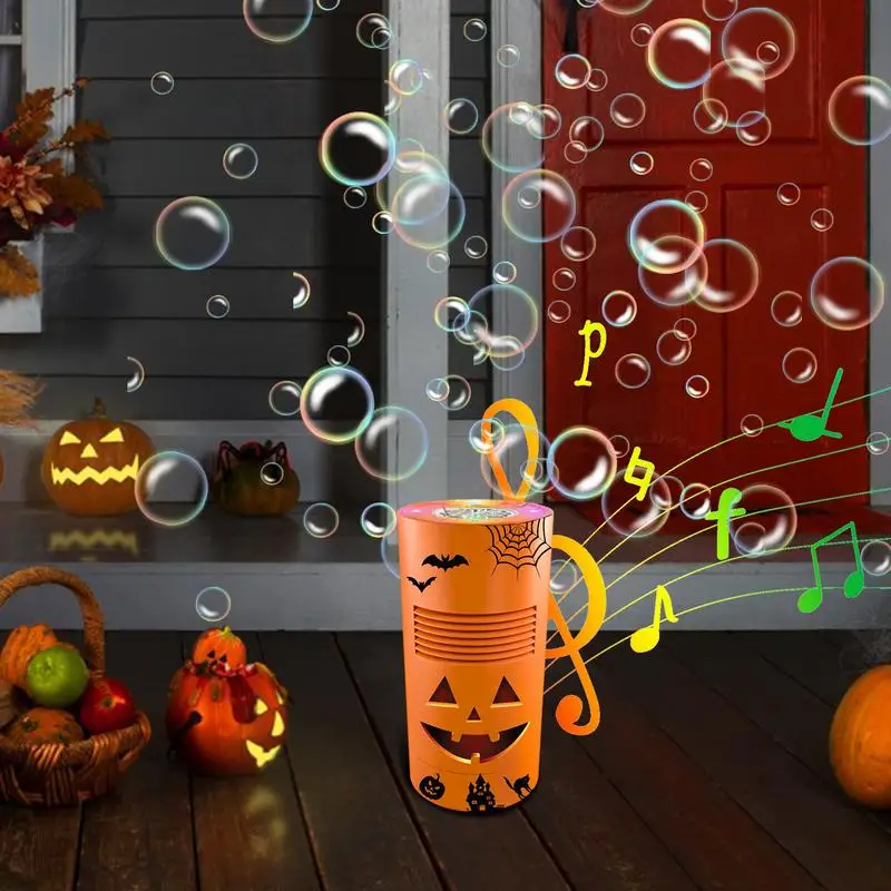 

Bubble Machine Halloween Illuminating Pumpkin Bubble Blower Batteries Bubbles Summer Toys Decoration For Indoor Or Outdoor Party