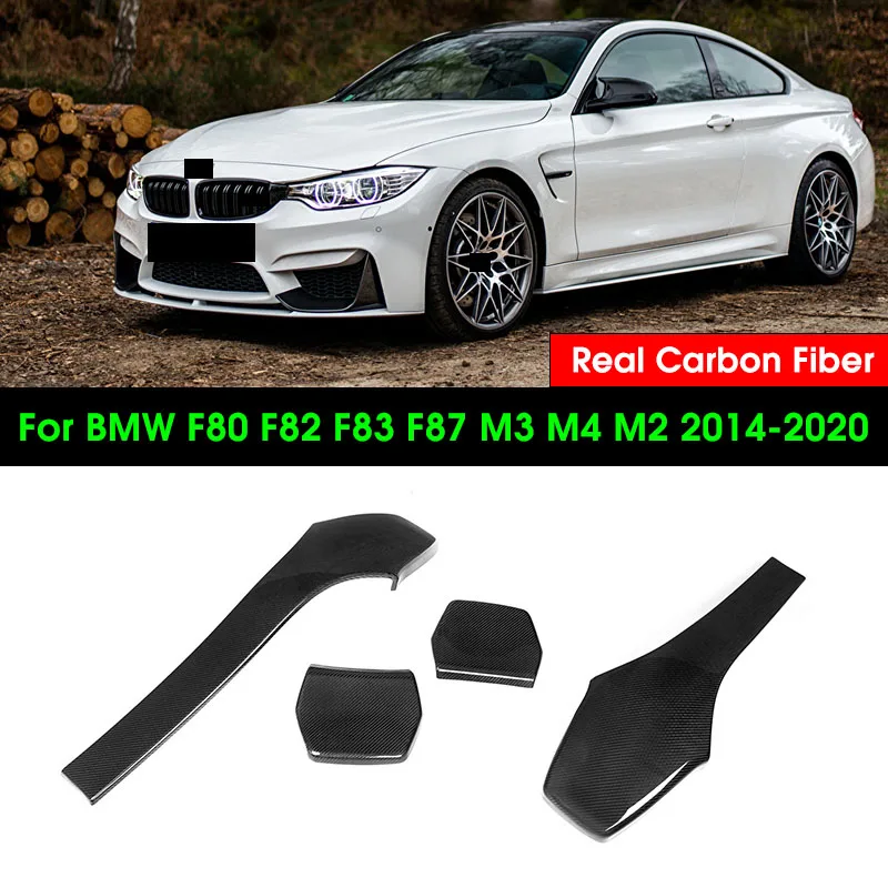 

Для BMW F80 M3 F82 F83 M4 Sedan Coupe Convertible 2014-2020 Чехлы на спинку сидений из настоящего сухого углеродного волокна, внутренняя отделка автомобиля, аксессуары