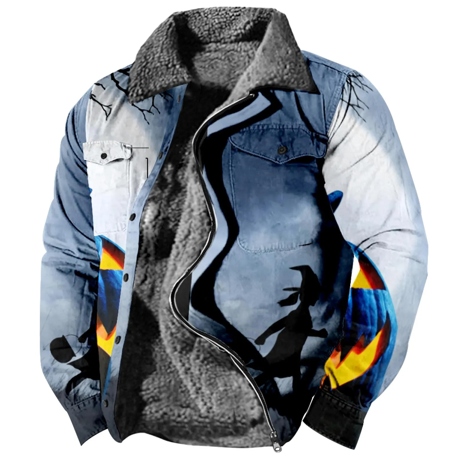 

Мужская зимняя куртка 2023, декоративная Женская куртка с длинным рукавом и принтом, плюшевое утепленное высококачественное пальто, ветровка