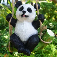 cartoon swing ornament decorative innovative animal figurine panda garden decoration