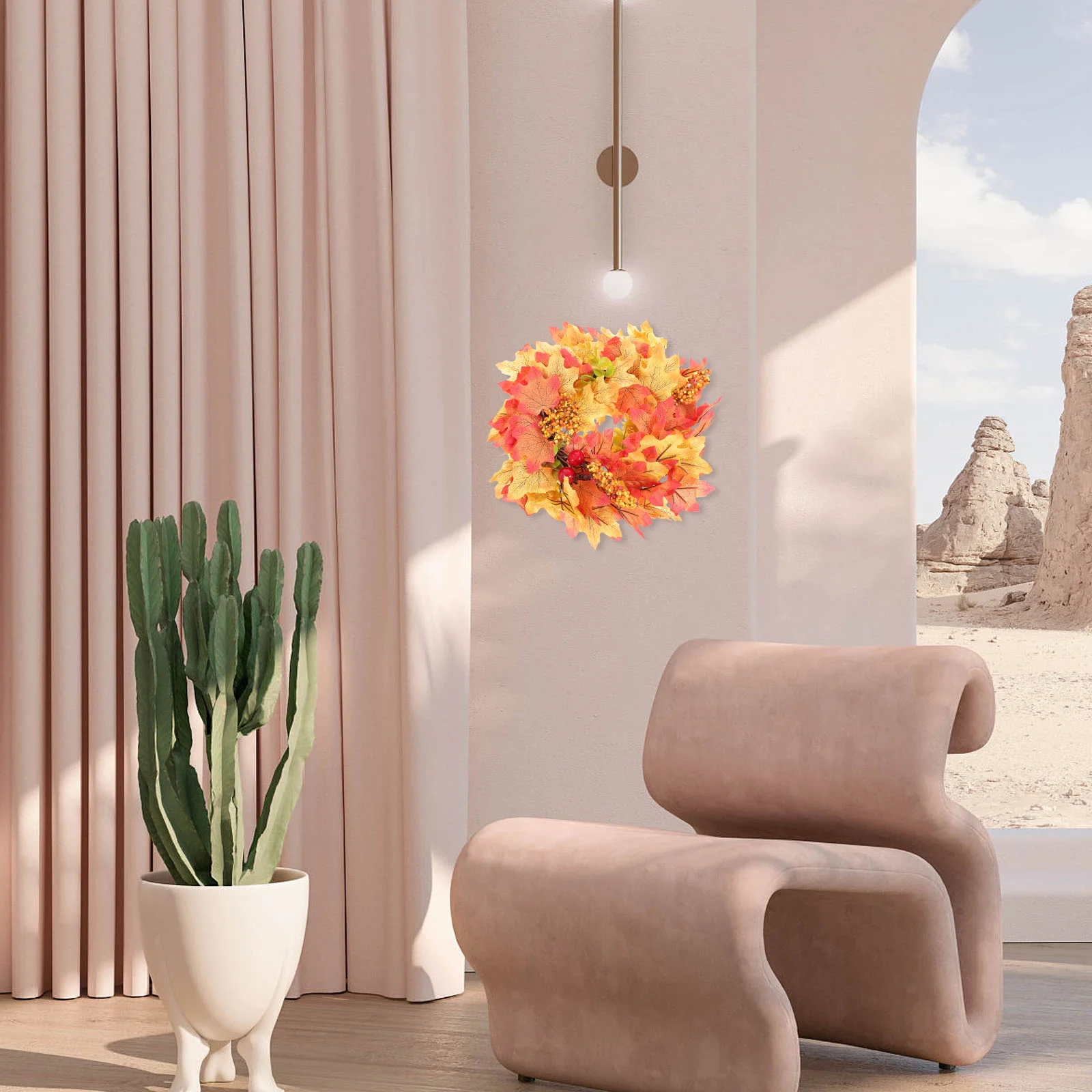 Ягодный искусственный венок декор для дома приветственная дверь 30X30 см шелковая