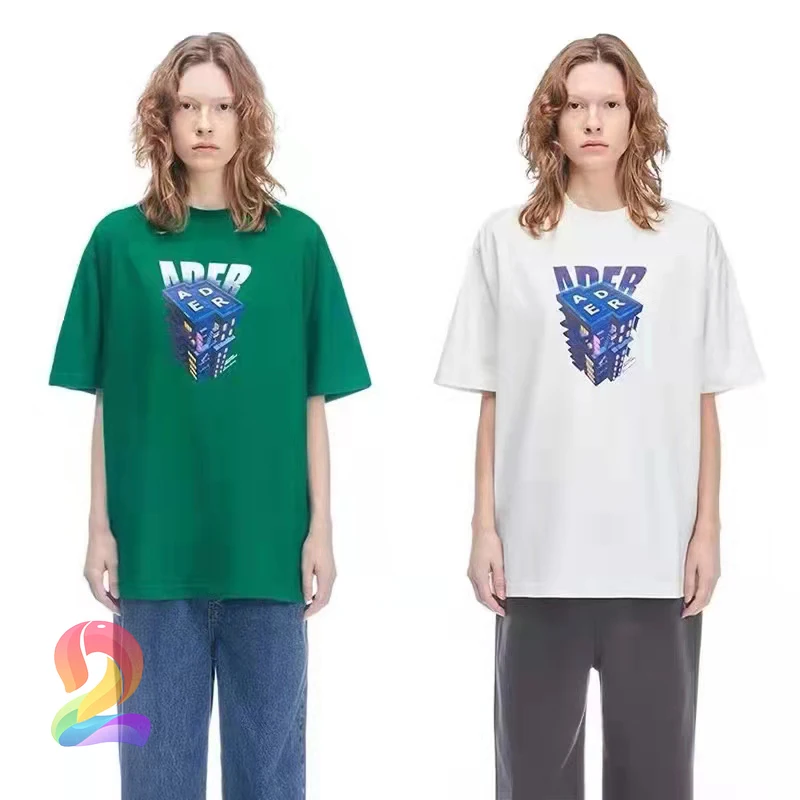 

Ader Error T-shirt Men Women Best Quality Tassel Flocking Short-sleeved Fashion Loose Pure Cotton Short Sleeves Woman Tshirts