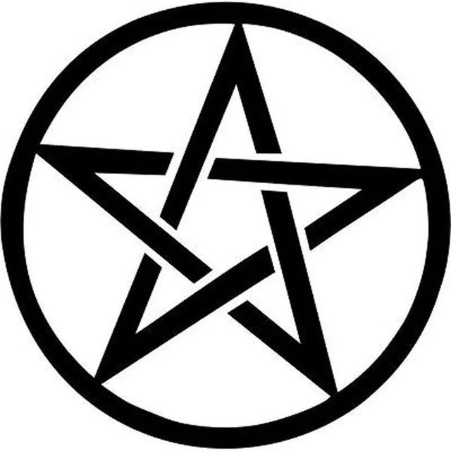 

Pentagram Star Symbolic Fashion Vinyl Decal Motorcycle Car Sticker Decoration Accessories Black/Silver,11cm*11cm