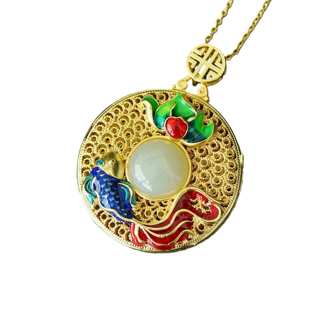 Женский кулон Yuyue Longmen с белым нефритом