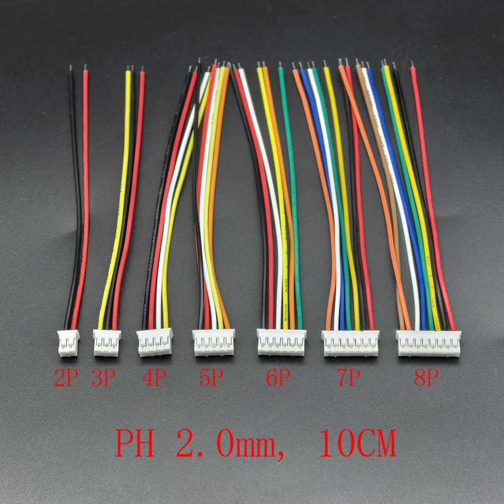 

Разъемы JST XH 2.54 мм / PH 2.0 мм 2/3/4/5/6/7/8 контактов