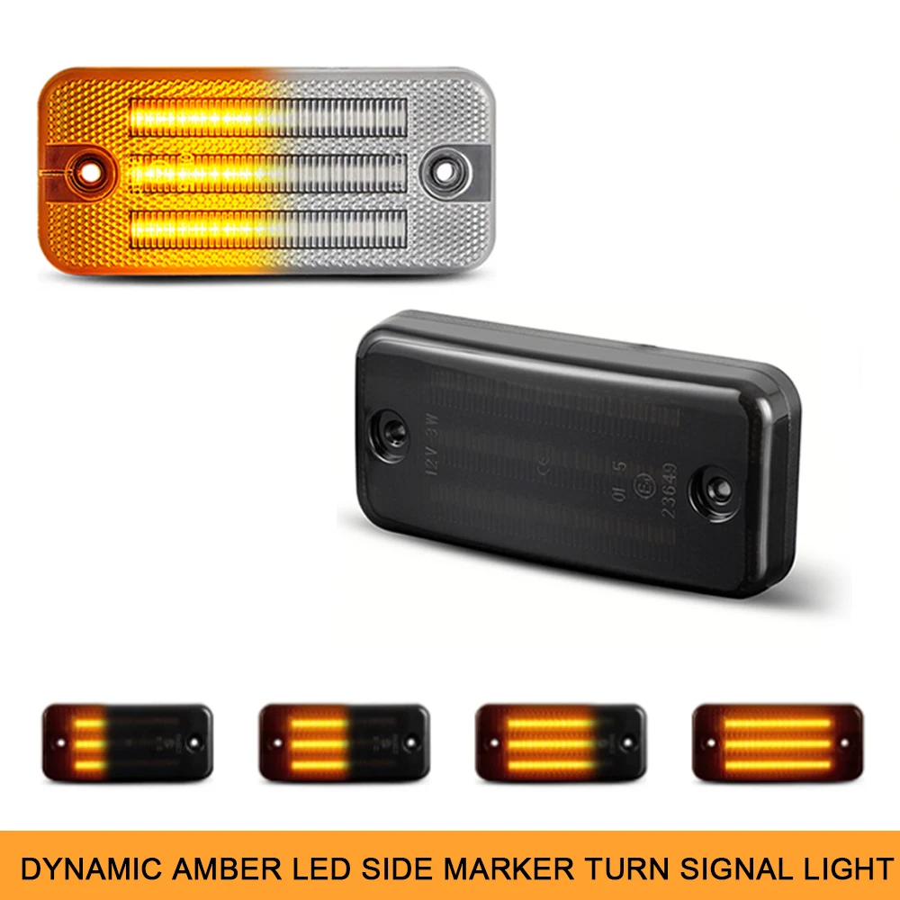 

2Pcs LED Dynamic Side Marker Turn Signal Lights for Iveco Daily EuroStar Diesel EuroTech MH MP MT Diesel Stralis EuroTrakker