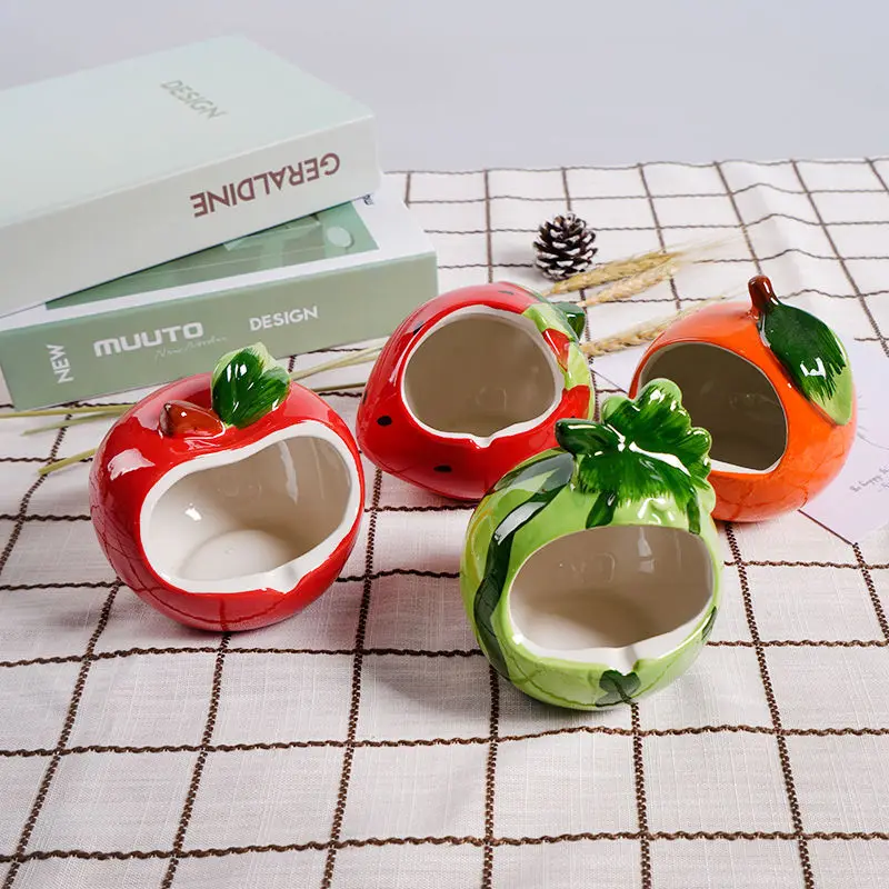 

Creative Personality Cute Mini Ceramic Ashtray Girl Fruit Ashtray Fashion Trend Cigarette Accessories Multi-function Home Gifts