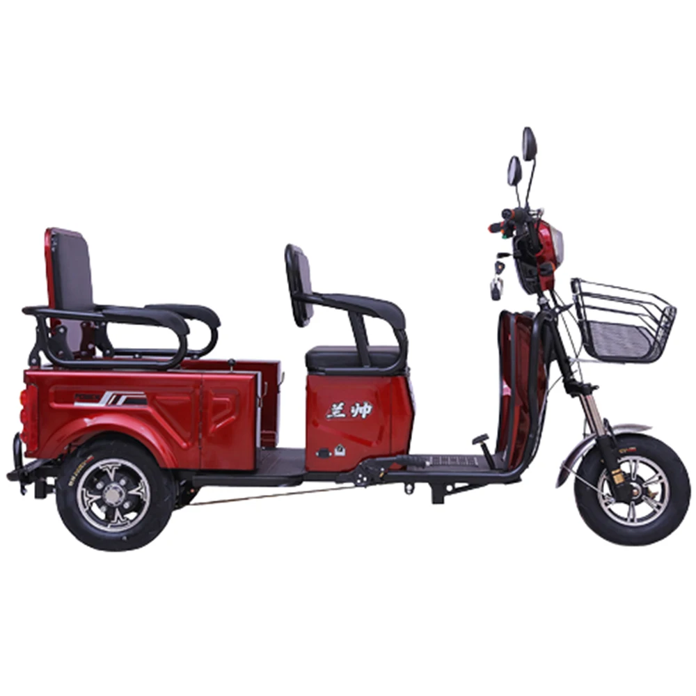 

800/1000w Electric Tricycle Aldult Trike Front And Rear Shock Absorption Multiple Brake High Capacity Basket 3 Wheel Scooter