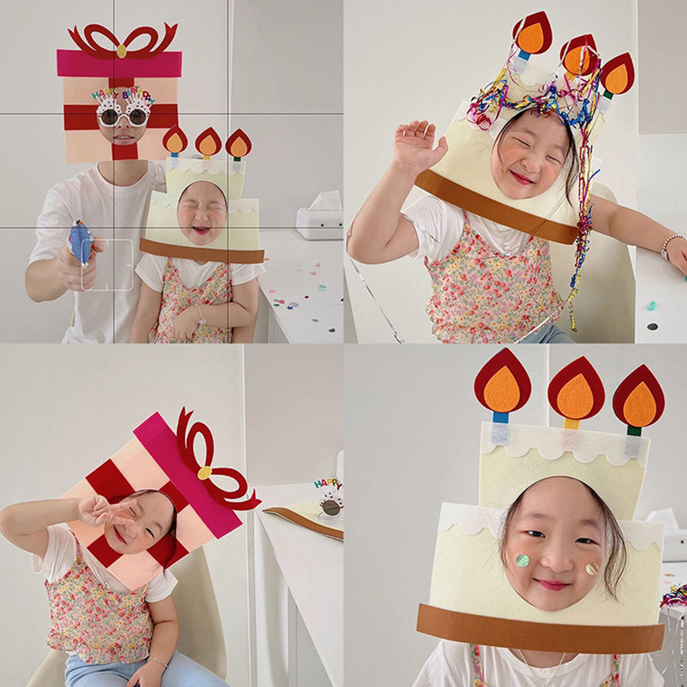 

Korean Creative Quirky Party Holiday Photo Decorative Props Headband Non-woven Birthday Memorial Decoration Masks