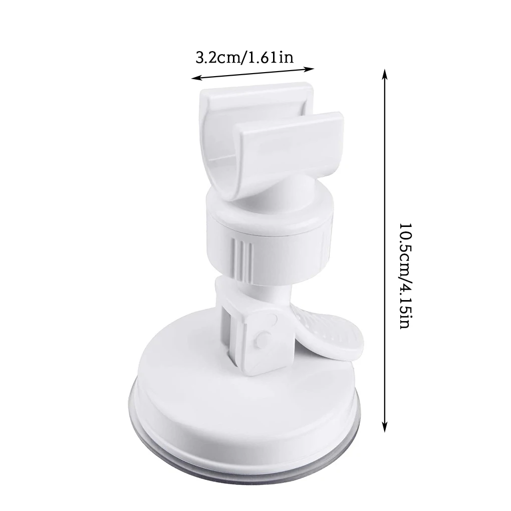 

Showerhead Holder Adjustable Wall Mounted Suction Cup Rotatable Shower Head Bracket Punch-free Sprayer Stand white