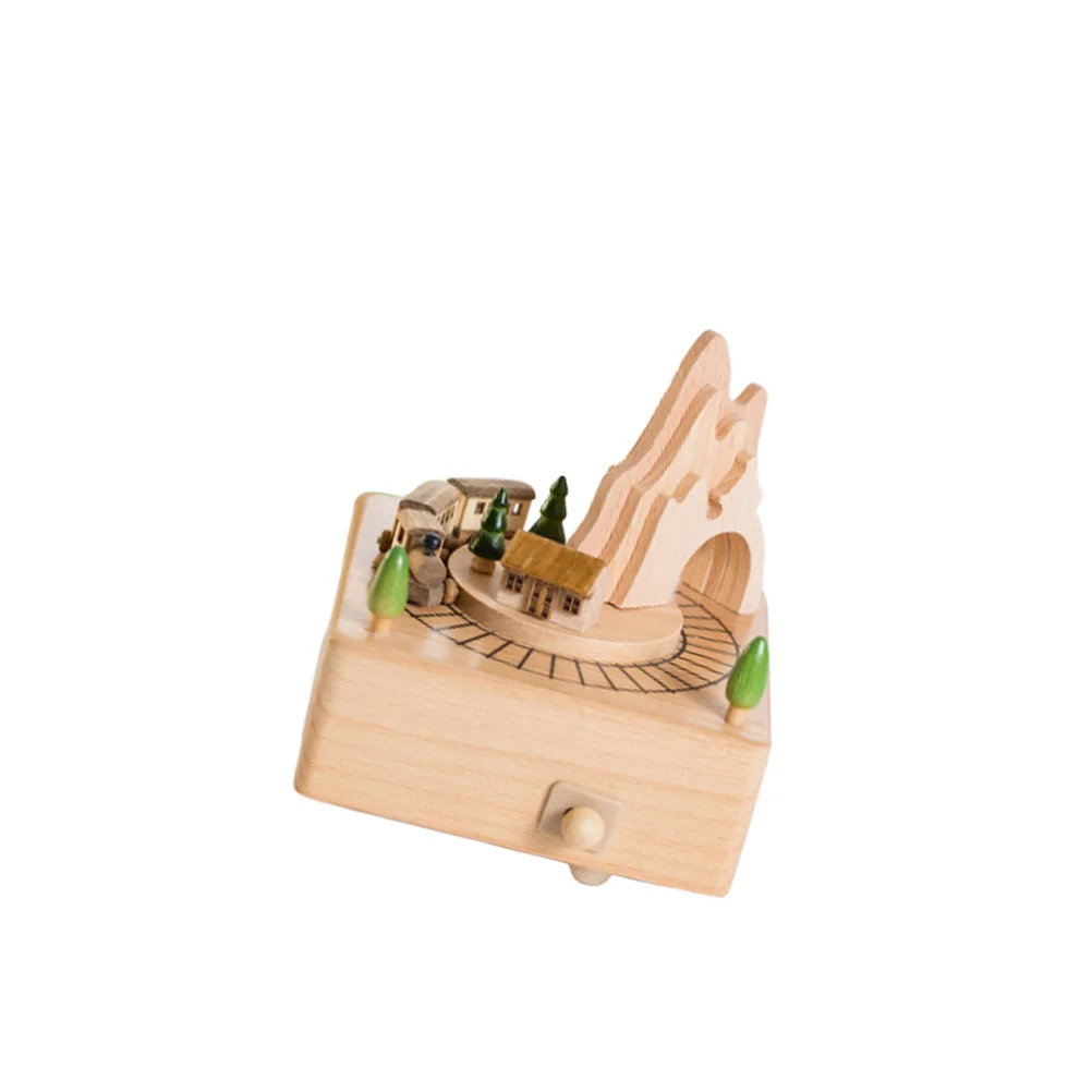 

Креативная маленькая коробка для поезда, модная деревянная резьба, украшение для стола, подарок на день рождения