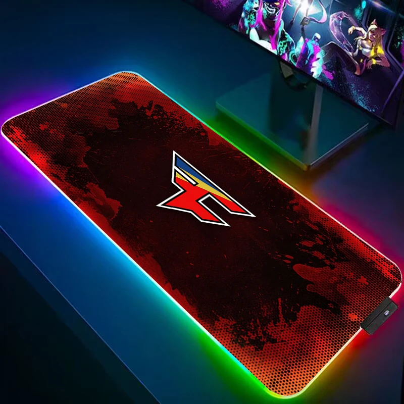 

Large Mouse Pad 900x400 F-faze Clan Set Up Gaming Accessories Setup Gamer Back Light Desk Mat Deskmat Mousepad Rgb Backlight